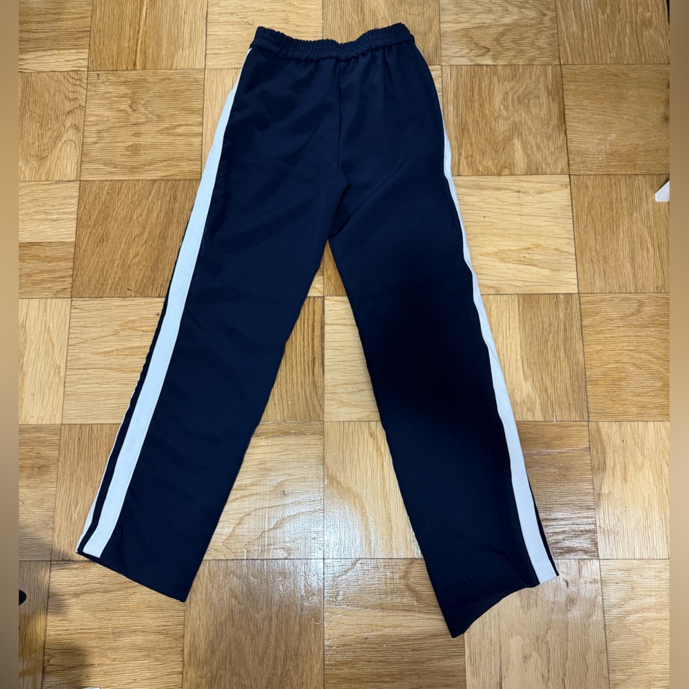 Zara Navy Blue Track Pants with White Stripe